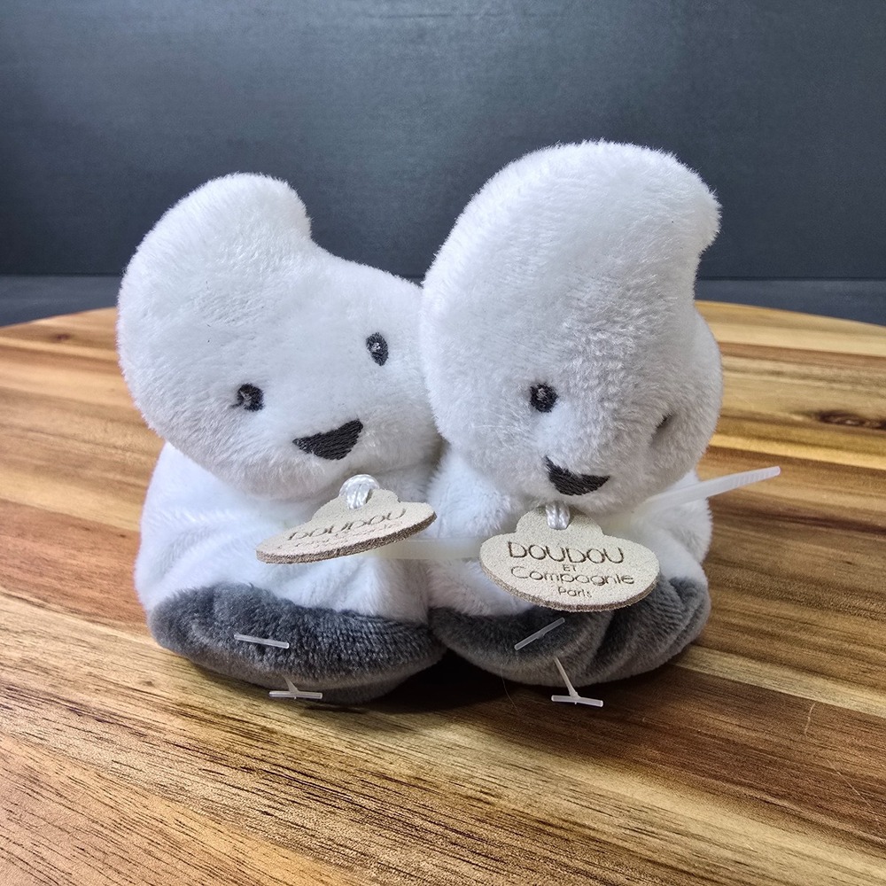 Doudou‎ et Compagnie Halloween Ghost Baby Infant Slippers Booties 0-3 months